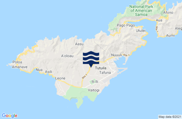 Mapa de mareas Mapusagafou, American Samoa