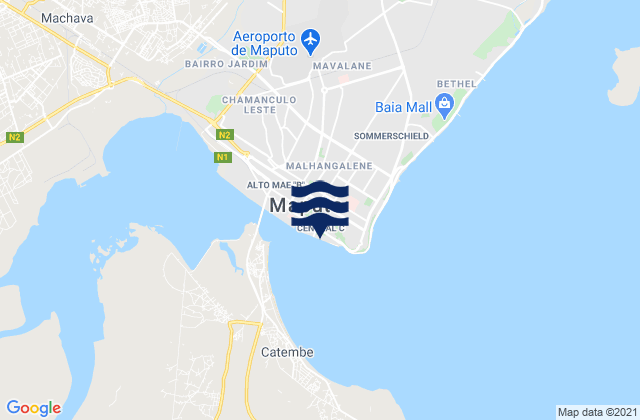 Mapa de mareas Maputo, Mozambique