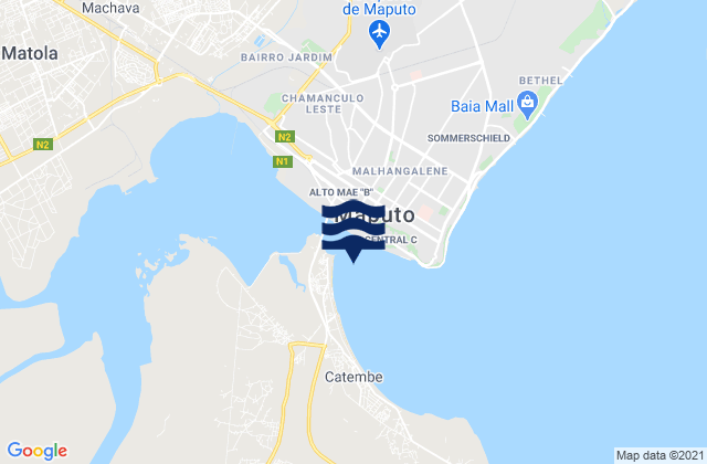 Mapa de mareas Maputo, Mozambique