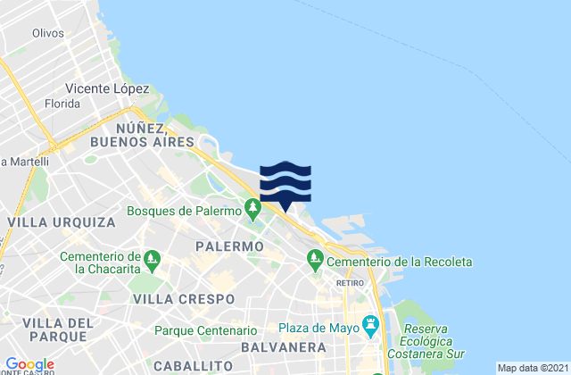 Mapa de mareas Maquinita, Argentina