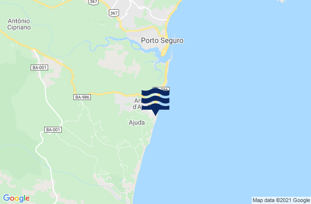 Mapa de mareas Mar Aberto, Brazil
