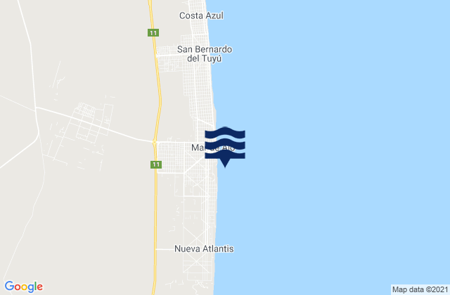 Mapa de mareas Mar de Ajo, Argentina
