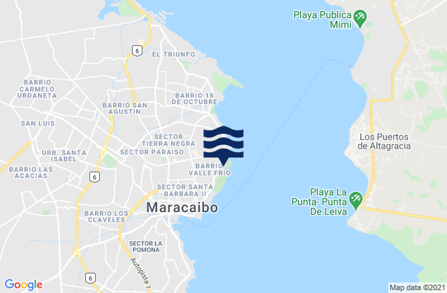 Mapa de mareas Maracaibo, Venezuela