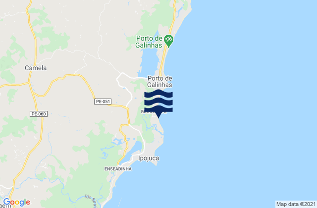 Mapa de mareas Maracaipe, Brazil