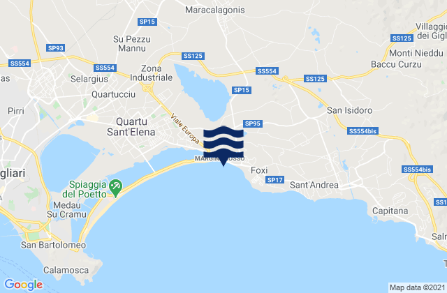 Mapa de mareas Maracalagonis, Italy
