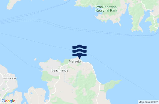 Mapa de mareas Maraetai Beach, New Zealand