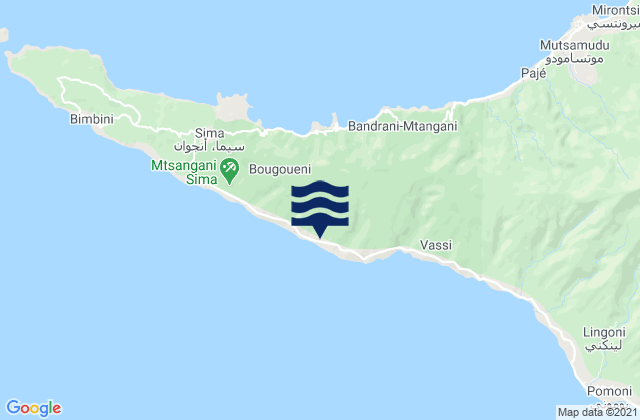 Mapa de mareas Maraharé, Comoros