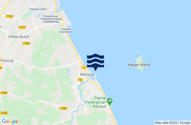 Mapa de mareas Marang, Malaysia