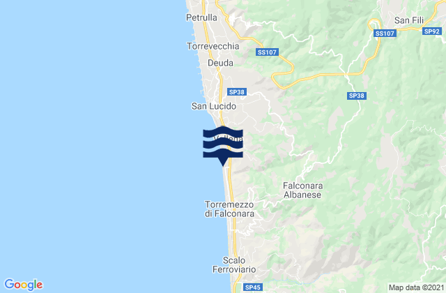 Mapa de mareas Marano Principato, Italy