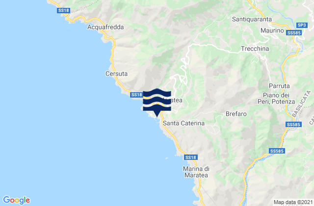 Mapa de mareas Maratea, Italy