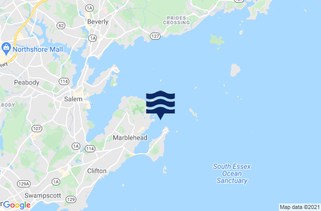 Mapa de mareas Marblehead Harbor, United States