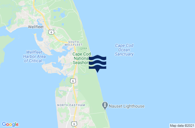 Mapa de mareas Marconi Beach, United States
