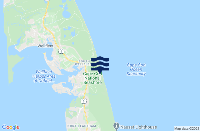 Mapa de mareas Marconi Beach Cape Cod National Seashore Wellfleet, United States