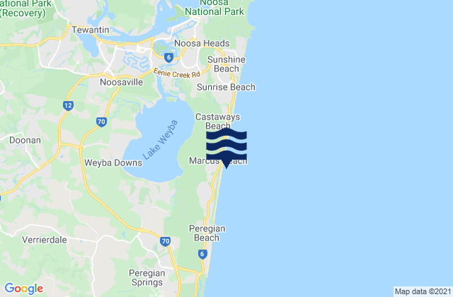 Mapa de mareas Marcus Beach, Australia