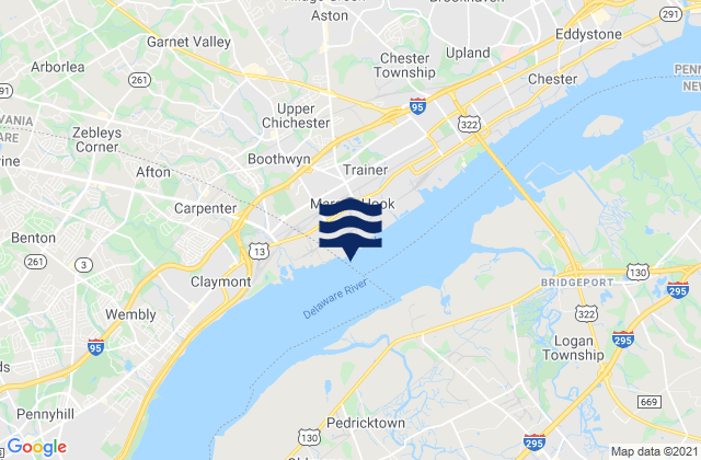Mapa de mareas Marcus Hook River, United States