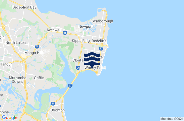 Mapa de mareas Margate, Australia