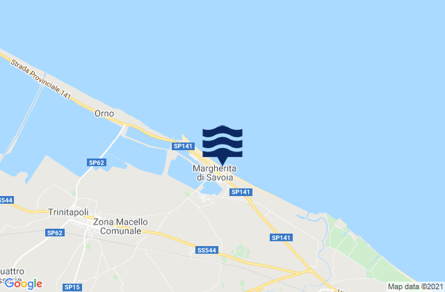 Mapa de mareas Margherita di Savoia, Italy