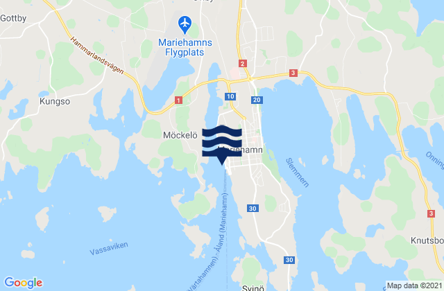 Mapa de mareas Mariehamn, Aland Islands