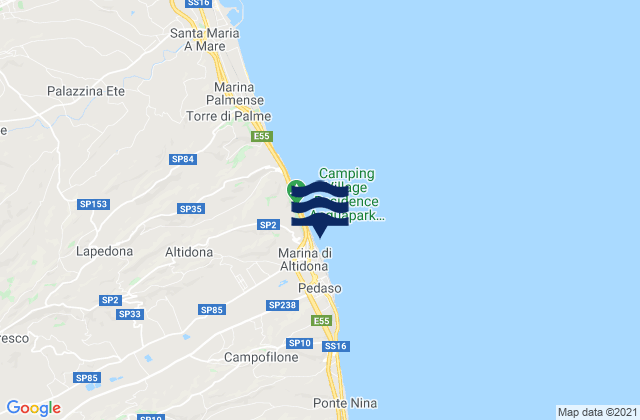 Mapa de mareas Marina di Altidona, Italy
