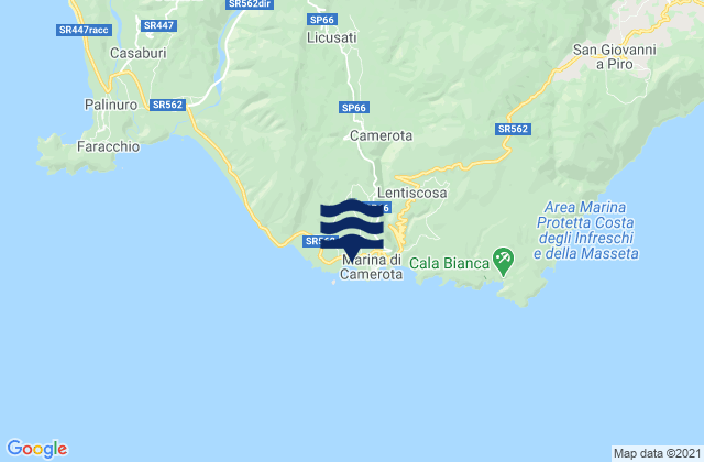 Mapa de mareas Marina di Camerota, Italy