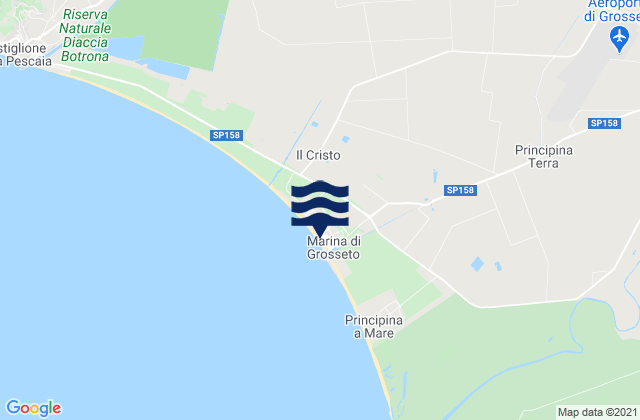 Mapa de mareas Marina di Grosseto, Italy