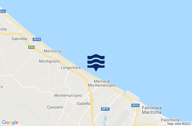 Mapa de mareas Marina di Montemarciano, Italy