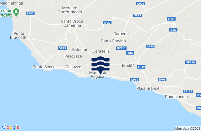 Mapa de mareas Marina di Ragusa, Italy