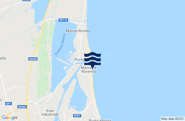 Mapa de mareas Marina di Ravenna, Italy
