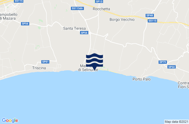 Mapa de mareas Marinella, Italy