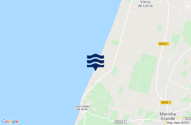 Mapa de mareas Marinha Grande, Portugal