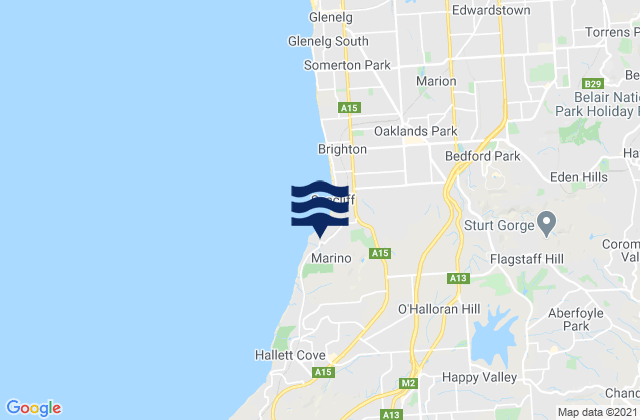 Mapa de mareas Marino, Australia