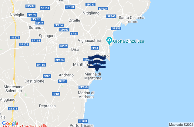 Mapa de mareas Marittima, Italy