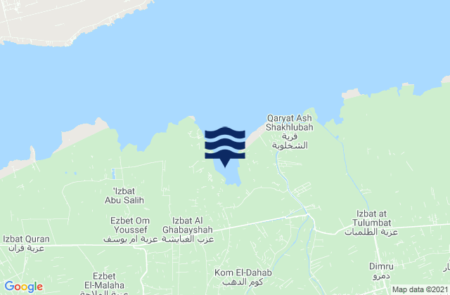 Mapa de mareas Markaz Sīdī Sālim, Egypt