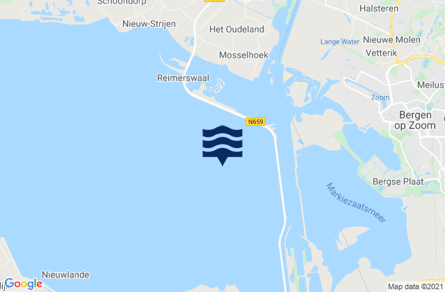 Mapa de mareas Marollegat, Netherlands
