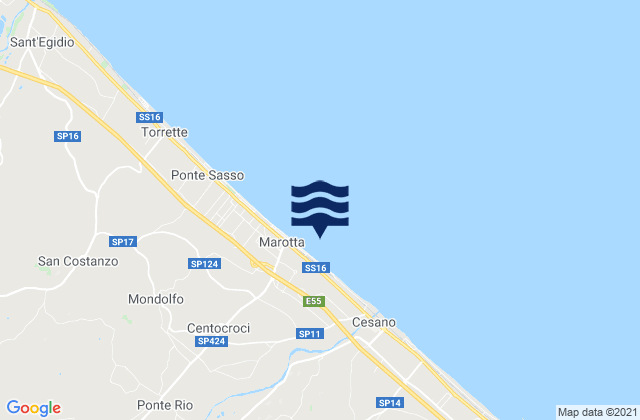 Mapa de mareas Marotta, Italy