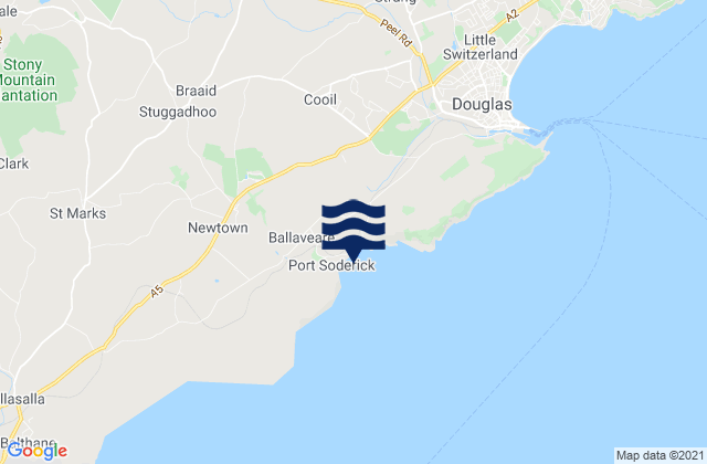 Mapa de mareas Marown, Isle of Man