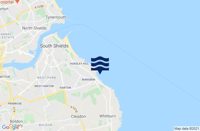 Mapa de mareas Marsden Bay, United Kingdom