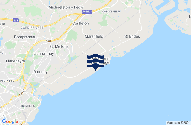 Mapa de mareas Marshfield, United Kingdom