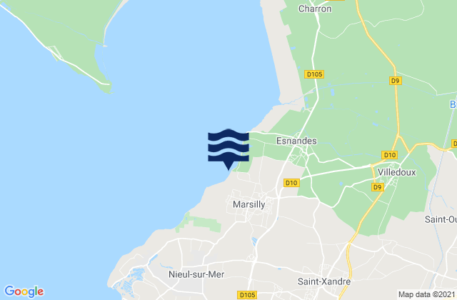 Mapa de mareas Marsilly, France