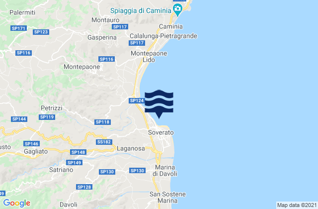 Mapa de mareas Martelli-Laganosa, Italy