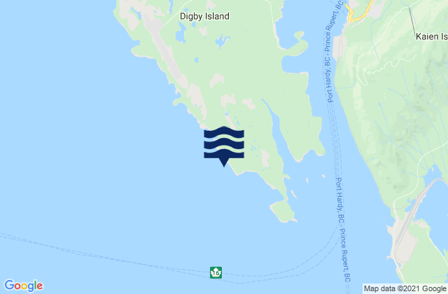 Mapa de mareas Martini Island, Canada