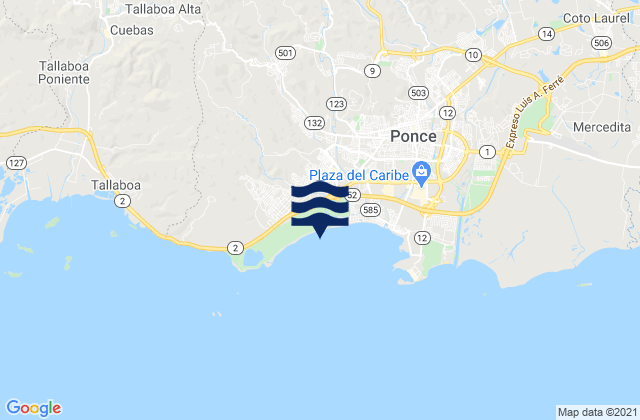 Mapa de mareas Marueño Barrio, Puerto Rico