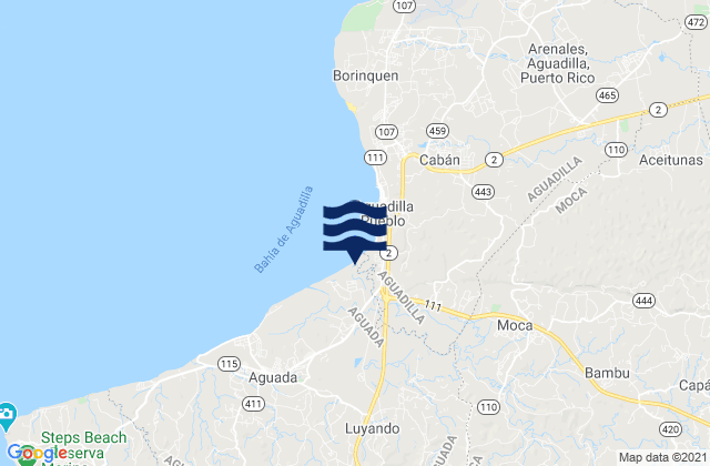 Mapa de mareas Marías Barrio, Puerto Rico
