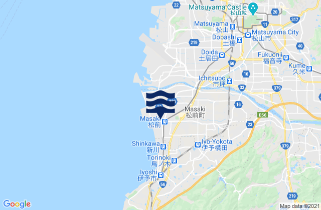Mapa de mareas Masaki-chō, Japan