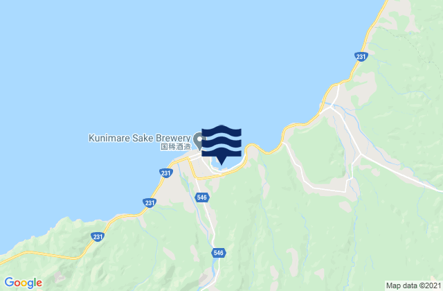 Mapa de mareas Mashike-gun, Japan