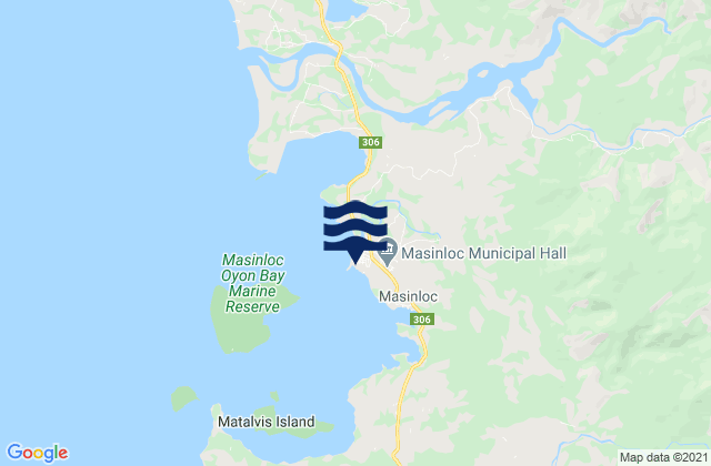 Mapa de mareas Masinloc, Philippines