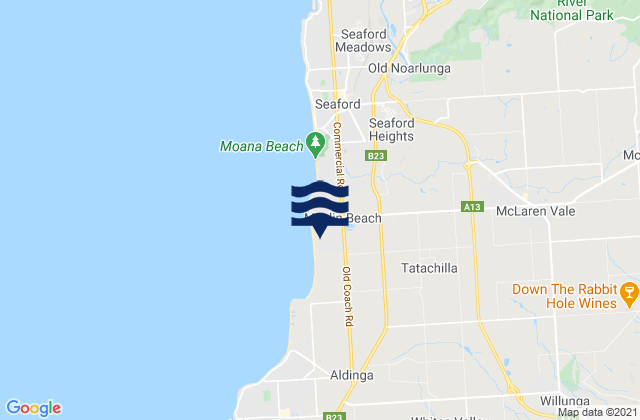 Mapa de mareas Maslin Beach, Australia