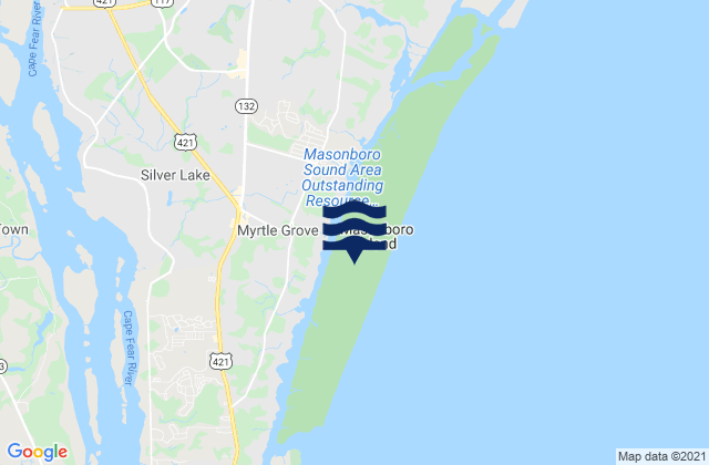 Mapa de mareas Masonboro Island, United States