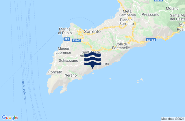 Mapa de mareas Massa Lubrense, Italy