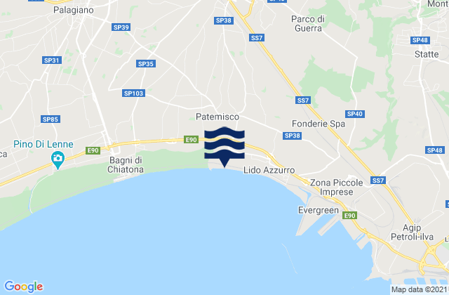 Mapa de mareas Massafra, Italy